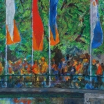 Kunstkaart kroningsfeest in Amsterdam Kunstkaart kroningsfeest in Amsterdam