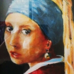 Girl behind pane (after Vermeer) Girl behind pane (after Vermeer)