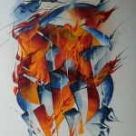 abstract oranje blauw abstract oranje blauw
