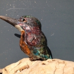 IJsvogel (Raku koper/blauwgroen) IJsvogel (Raku koper/blauwgroen)