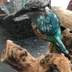 IJsvogel (Raku koper/blauwgroen) IJsvogel (Raku koper/blauwgroen)