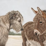 Wolfshond en ezel Wolfshond en ezel