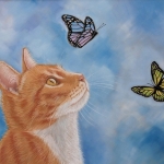 Kat met vlinders Kat met vlinders