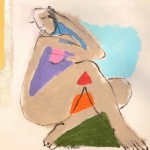 Vrouw in blauw. Vrouw in blauw.
