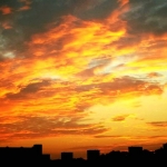 Vurige zonsondergang Vurige zonsondergang