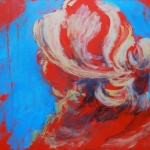 Portret oranje/blauw Portret oranje/blauw