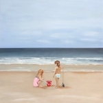 Twee meisjes op het strand