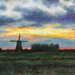 Windmill in the evening Windmill in the evening