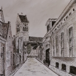 De kerkstraat in Bolsward De kerkstraat in Bolsward