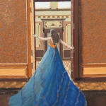 Lady in blue Lady in blue