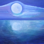 Moon in blue Moon in blue