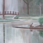 Brug met 1 bank Brug met 1 bank