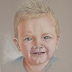 Kinderportret in pastel Kinderportret in pastel