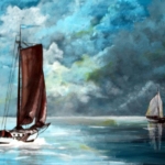 Slecht weer op het wad Slecht weer op het wad