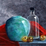 Fles met rood doekje Fles met rood doekje