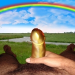 Masturberen op een regenboog