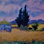 Landschap in de buurt van Arles Landschap in de buurt van Arles