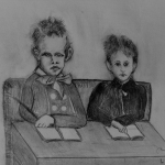 Zundert 1859: leerling op de lagere school Zundert 1859: leerling op de lagere school