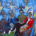 Tafereel: dansende geesten van Chagall Tafereel: dansende geesten van Chagall