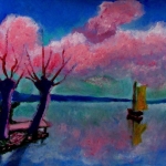 Zeilen onder een rose wolk Zeilen onder een rose wolk