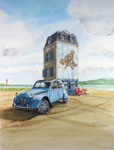 Tekeningen met krijt of potlood, soms gemixt met aquarel op papier of paneel.