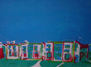 In inkt en acryl
