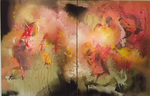 Olieverf abstracten van de kunstenaar