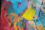 In de Spirit of New Art. 2015 Mijn kunst krijgt een hele andere draai. Combinatie van mijn tekenstyle met mijn abstract schilderen.