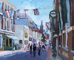 Streekproduct: schilderijtjes van Nijmegen en wijde omgeving. Maat 24 x 30 cm, olie op doek, €80.- per stuk (met baklijst: + €20,-) De landschapjes zijn bij te bestellen, de stadsbeelden niet. Ook werkt ze in opdracht aan uw eigen dierbare plek.