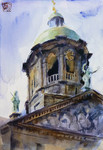 Diverse schilderijen en tekeningen van 2009, gedaan met aquarel, potlood of inkt.