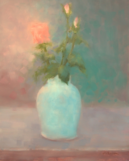 Rozen in blauw vaasje