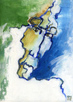 Bijbelse verhalen over liefde, lijden ....dood, zijn inspiratiebron voor deze serie schilderijen.