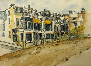 Het vrije gevoel van buiten(soms binnen) werken op locatie met minimale middelen. Het zijn kleine vakanties. Je hoofd leegmaken, concentreren op je onderwerp, alle drukte om je heen vergeten.