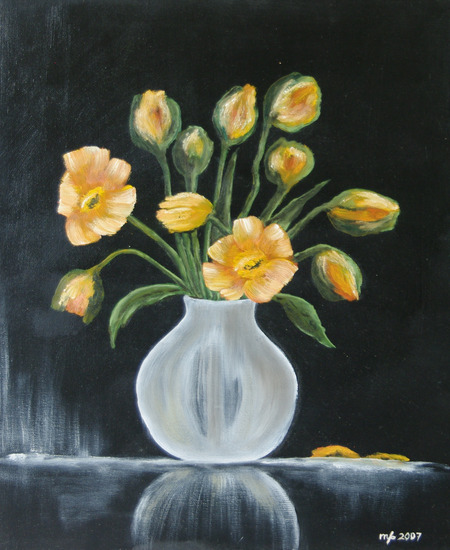 stilleven vaas met boeket