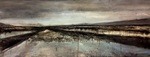 Landschap olieverf op paneel
