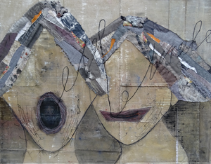 In this serie are works in mixed media. An abstract view of people who have a connection with each other.