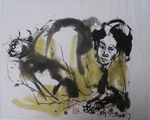 chinese penseeltekeningen op chinees papier.