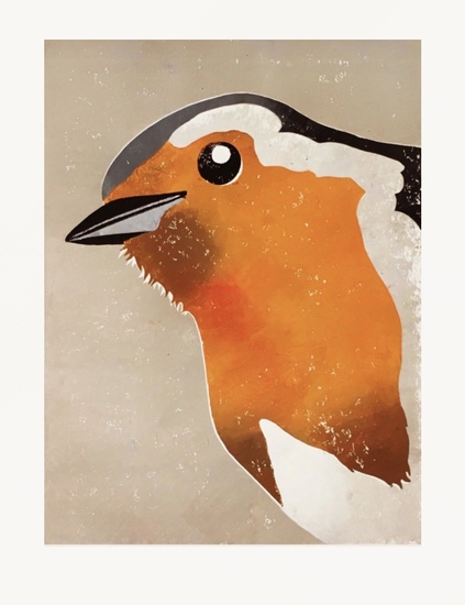 Portret van een roodborst