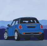 reeks van mini's. Ik rij zelf met een mini en hij heeft mijn hart gestolen. Wat je liefhebt wil je op doek zetten!