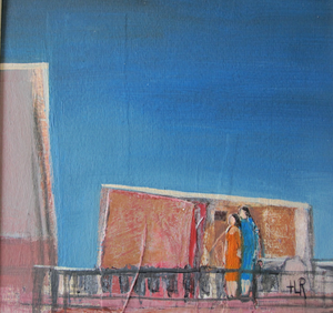Schetsen, modeltekeningen, acrylschilderijen op papier.