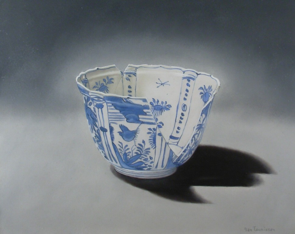 Chinese 'kraaien' kom met vogel decor