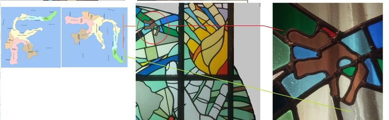 La Main Courante. Detail: delen van de wereld