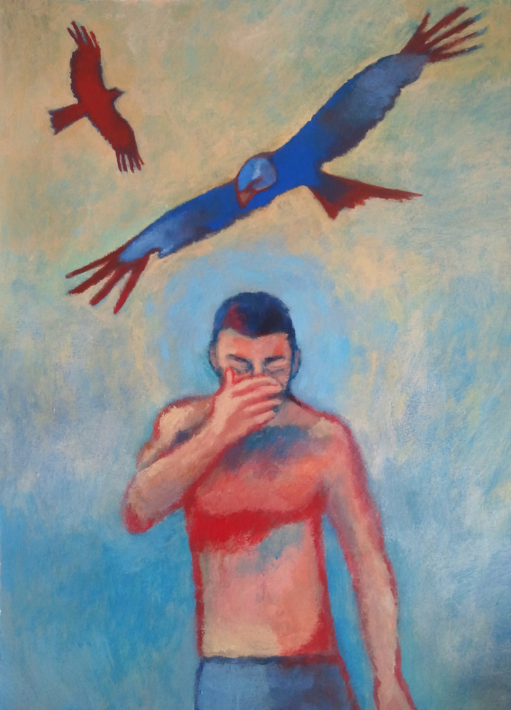 man met roofvogels
