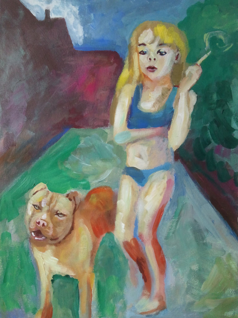 meisje met hond