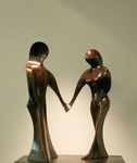 Gestileerde bronzen sculpturen