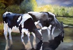 Het liefst schilder ik koeien, paarden en olifanten. Het project 10fanten en 25 fanten. (zie omschrijving 10fant nr. 1)