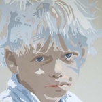 Serie schilderijen in moderne stijl.