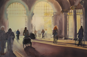 sfeervolle straten en pleinen in binnen en buitenland (afmeting is incl. passe-partout )