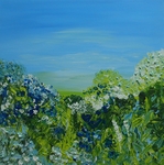 Deze serie kleine kleurrijke schilderijen zijn geschilderd met de vinger-toppen (geen penselen). De verf is rechtstreeks uit de tube op doek aangebracht, waardoor een rijke en dikke structuur ontstaat.