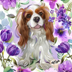 Floral pet portraits are digital hand painted with pen and tablet. They have visual characteristics of traditional oil paint, watercolor and pastels. Delivered as jpg.file per email which can be used to get printed on canvas. (personal use only, no commercial use or reselling to thirds)